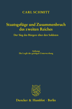 Staatsgefüge und Zusammenbruch des zweiten Reiches Staatsgefüge und Zusammenbruch des zweiten Reiches