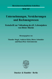 Unternehmungen, Versicherungen und Rechnungswesen