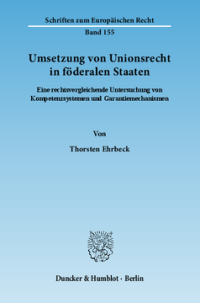 Umsetzung von Unionsrecht in föderalen Staaten