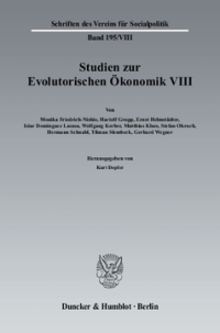 Studien zur Evolutorischen Ökonomik VIII