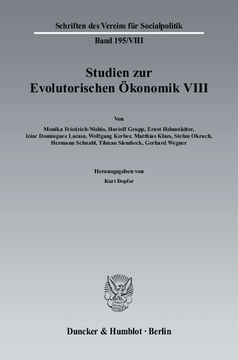 Studien zur Evolutorischen Ökonomik VIII
