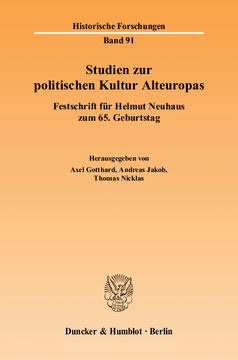 Studien zur politischen Kultur Alteuropas