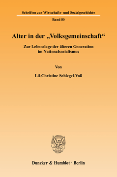 Alter in der »Volksgemeinschaft« Alter in der »Volksgemeinschaft«