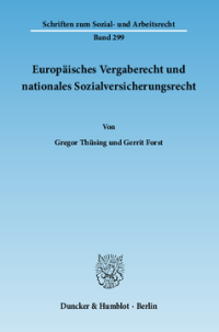 Europäisches Vergaberecht und nationales Sozialversicherungsrecht
