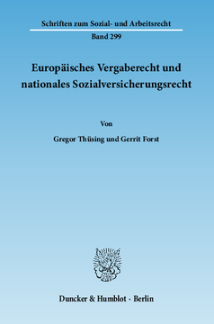 Europäisches Vergaberecht und nationales Sozialversicherungsrecht