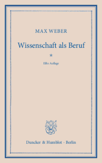 Wissenschaft als Beruf
