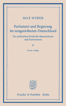 Parlament und Regierung im neugeordneten Deutschland