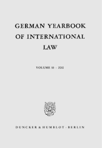 German Yearbook of International Law / Jahrbuch für Internationales Recht