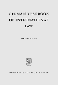 German Yearbook of International Law / Jahrbuch für Internationales Recht