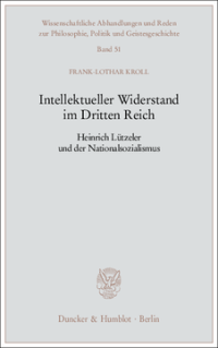Intellektueller Widerstand im Dritten Reich