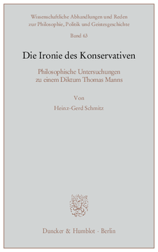 Die Ironie des Konservativen Die Ironie des Konservativen