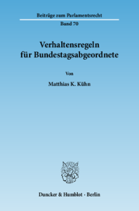 Verhaltensregeln für Bundestagsabgeordnete