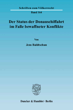 Der Status der Donauschiffahrt im Falle bewaffneter Konflikte
