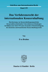 Das Verfahrensrecht der internationalen Konzernhaftung
