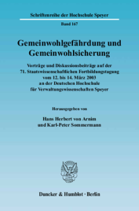 Gemeinwohlgefährdung und Gemeinwohlsicherung