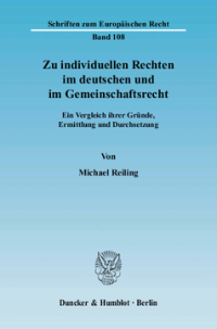 Zu individuellen Rechten im deutschen und im Gemeinschaftsrecht