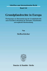 Grundpfandrechte in Europa