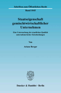 Staatseigenschaft gemischtwirtschaftlicher Unternehmen