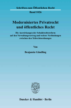 Modernisiertes Privatrecht und öffentliches Recht