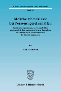 Mehrheitsbeschlüsse bei Personengesellschaften