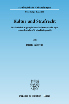 Kultur und Strafrecht Kultur und Strafrecht