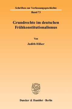 Grundrechte im deutschen Frühkonstitutionalismus