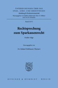 Rechtsprechung zum Sparkassenrecht