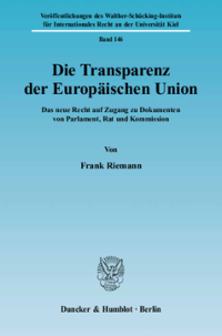Die Transparenz der Europäischen Union