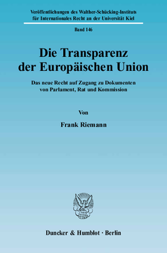 Die Transparenz der Europäischen Union