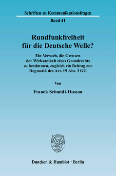 Rundfunkfreiheit für die Deutsche Welle?