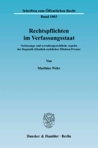 Rechtspflichten im Verfassungsstaat