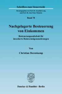 Nachgelagerte Besteuerung von Einkommen
