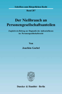 Der Nießbrauch an Personengesellschaftsanteilen