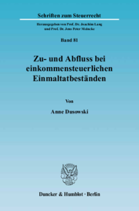 Zu- und Abfluss bei einkommensteuerlichen Einmaltatbeständen