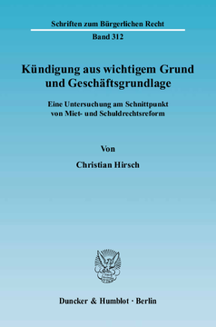 Kündigung aus wichtigem Grund und Geschäftsgrundlage Kündigung aus wichtigem Grund und Geschäftsgrundlage