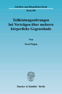 Teilleistungsstörungen bei Verträgen über mehrere körperliche Gegenstände