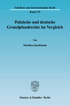 Polnische und deutsche Grundpfandrechte im Vergleich Polnische und deutsche Grundpfandrechte im Vergleich