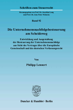 Die Unternehmensnachfolgebesteuerung am Scheideweg Die Unternehmensnachfolgebesteuerung am Scheideweg