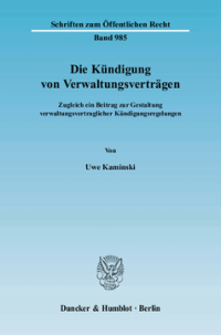 Die Kündigung von Verwaltungsverträgen