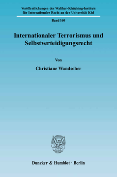 Internationaler Terrorismus und Selbstverteidigungsrecht