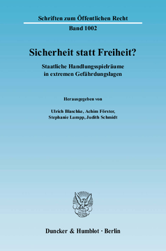 Sicherheit statt Freiheit? Sicherheit statt Freiheit?