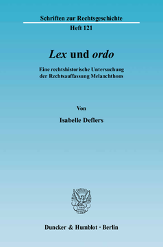 »Lex« und »ordo« »Lex« und »ordo«