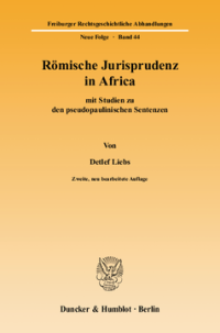 Römische Jurisprudenz in Africa