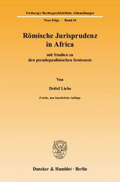 Römische Jurisprudenz in Africa Römische Jurisprudenz in Africa