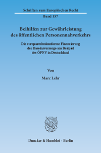 Beihilfen zur Gewährleistung des öffentlichen Personennahverkehrs