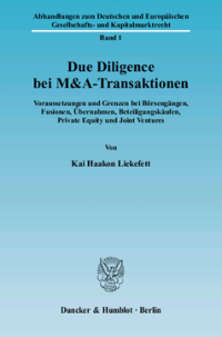 Due Diligence bei M&A-Transaktionen