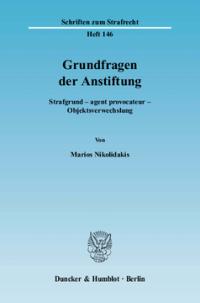 Grundfragen der Anstiftung
