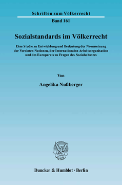 Sozialstandards im Völkerrecht