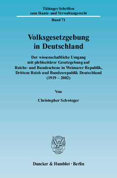 Volksgesetzgebung in Deutschland