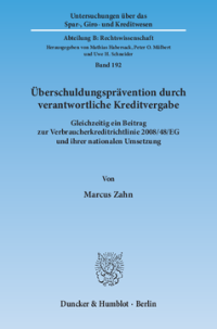 Überschuldungsprävention durch verantwortliche Kreditvergabe